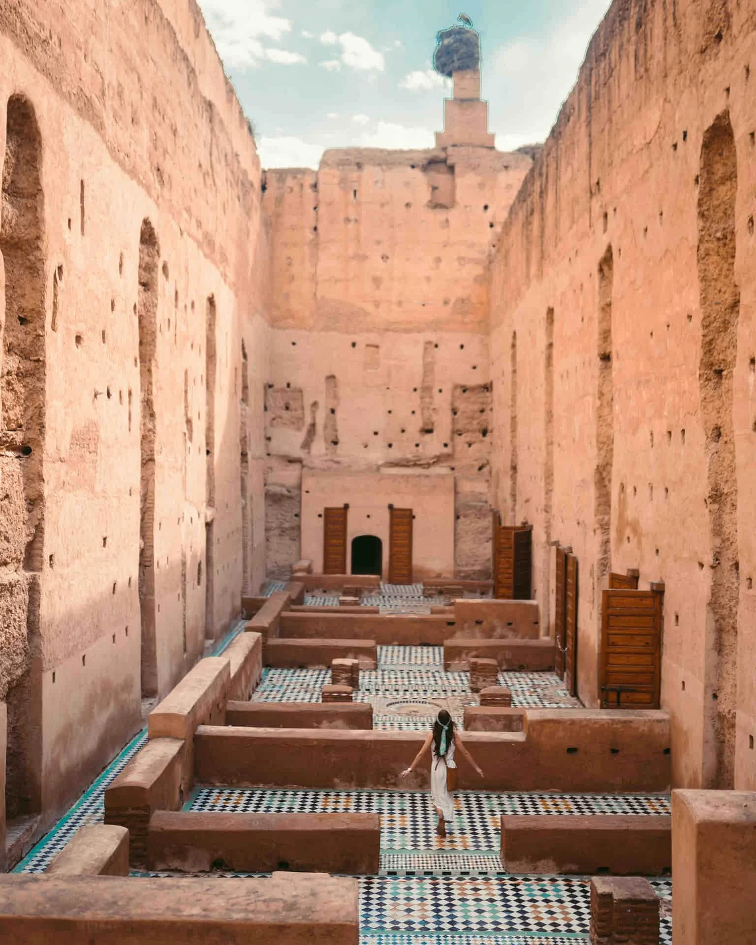 El Badi Palace Marrakesh Ruins Saadian Dynasty Grand Courtyard