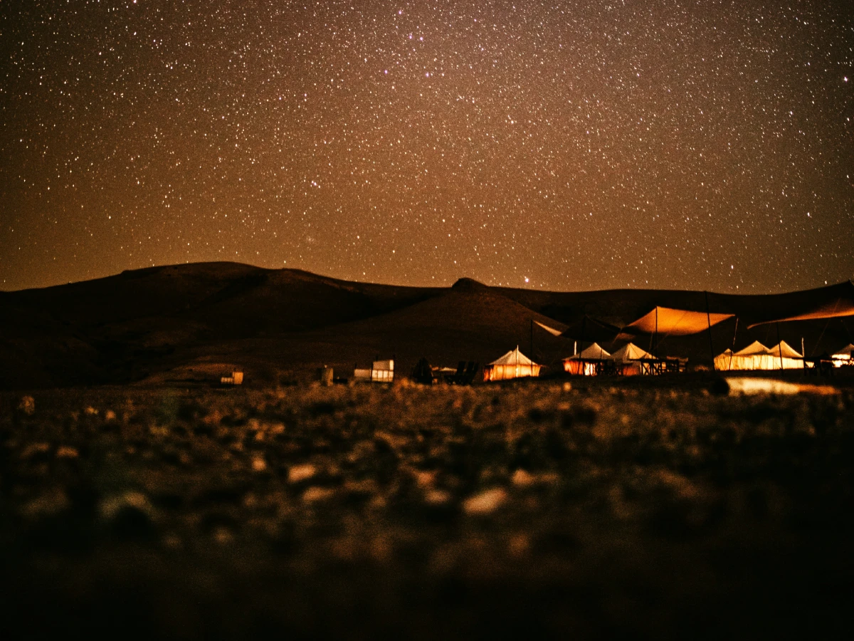 Desert Camp at Night