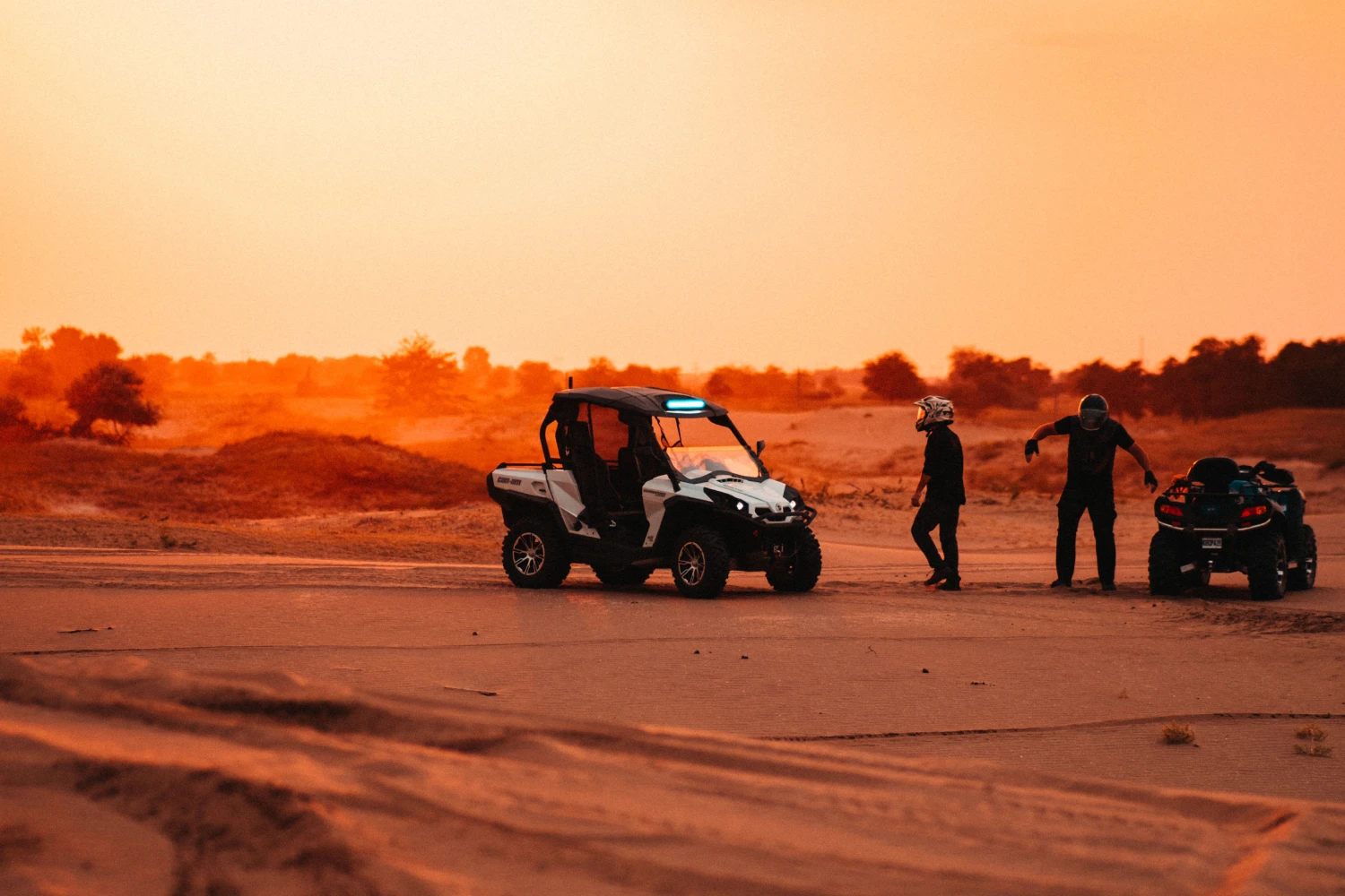 Travelers Bike Buggy at sunset in the desert