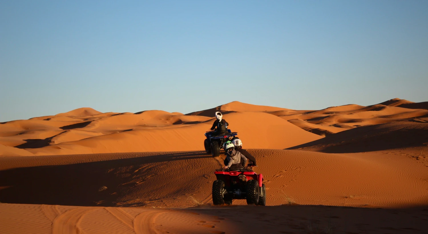 two quads in Merzouga Desert